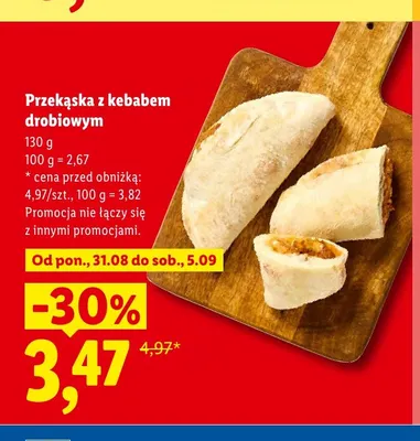 Przekąska z kebabem drobiowym promocja w Lidl