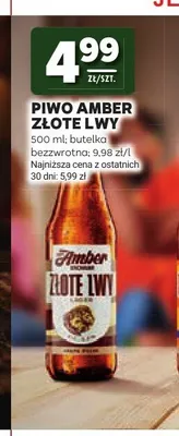 Piwo Amber Złote Lwy promocja w Stokrotka