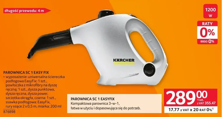 Parownica SC 1 EASYFIX promocja w Selgros