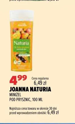 Mini żel pod prysznic Joanna Naturia promocja w Drogerie Natura