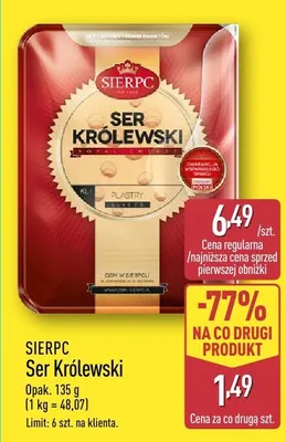 Ser królewski Sierpc promocja w Aldi