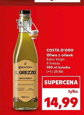 Oliwa z oliwek Extra Virgin Il Grezzo Costa d'Oro promocja w Kaufland