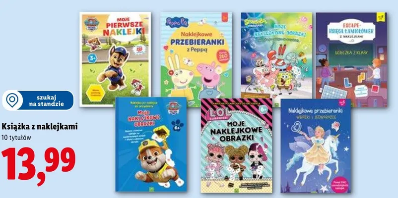 Książka z naklejkami promocja w Lidl