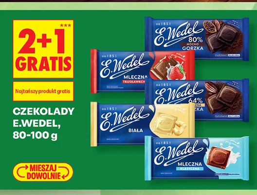 Czekolada mocno gorzka 80% E.Wedel promocja w Biedronka