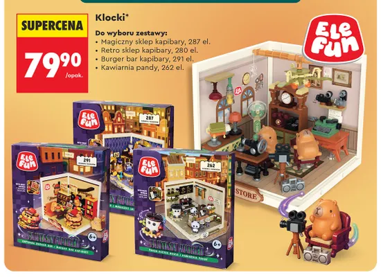 Klocki Magiczny sklep kapibary 287 el. EleFun promocja w Biedronka