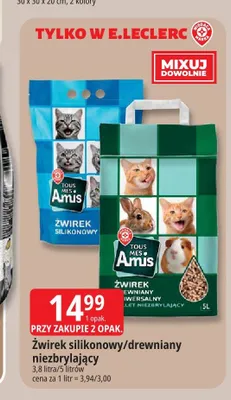 Żwirek silikonowy Amis promocja w Leclerc