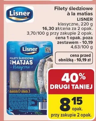 Filety śledziowe à la matias klasyczne promocja w Carrefour Market