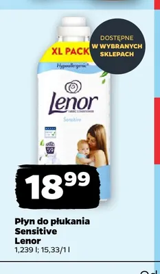 Płyn do płukania Sensitive Lenor promocja w Netto