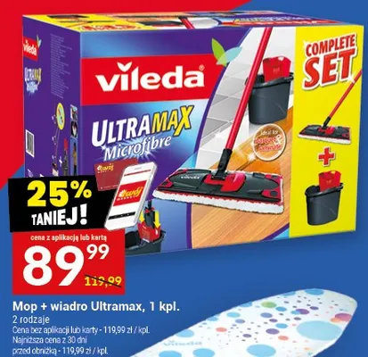 Mop z wiadrem Ultramax promocja w Twój Market