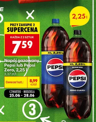 Napój gazowany Pepsi Zero promocja w Biedronka