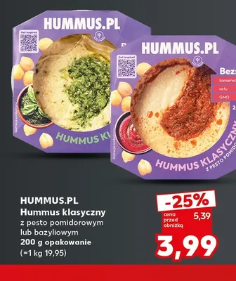 Hummus klasyczny z pesto pomidorowym Hummus.pl promocja w Kaufland