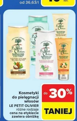 Kosmetyki do pielęgnacji włosów Le Petit Olivier promocja w Carrefour