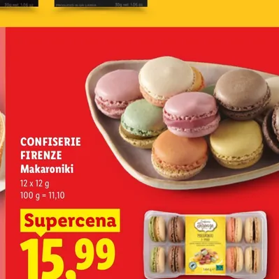 Makaroniki Confiserie Firenze 12-pak promocja w Lidl
