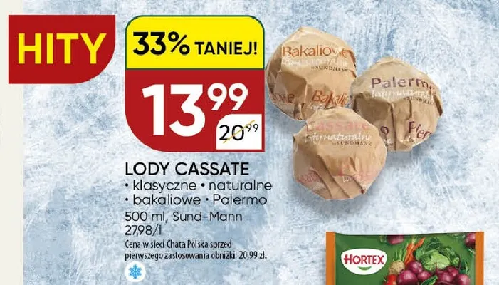 Lody Cassate Palermo Sund-Mann promocja w Chata Polska