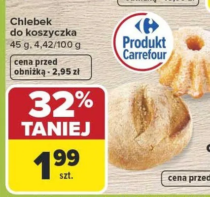 Chlebek do koszyczka promocja w Carrefour Market