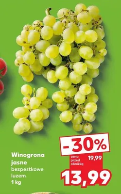 Winogrona jasne bezpestkowe luzem promocja w Kaufland