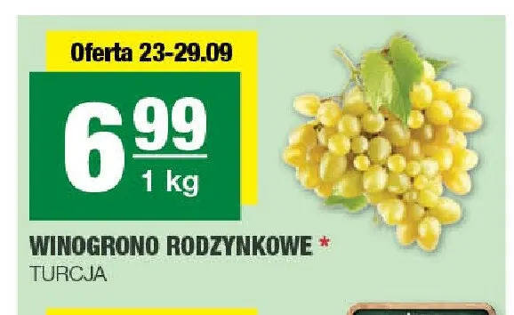 Winogrona rodzynkowe promocja w SPAR