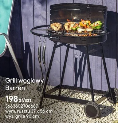 Grill węglowy Barren promocja w Castorama