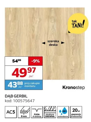 Panele podłogowe Kronostep Dąb Gerbil AC5 8 mm promocja w Komfort