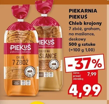 Chleb krojony Piekuś deskowy promocja w Kaufland