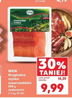 Oryginalna szynka szwarcwaldzka Wein 200 g promocja w Kaufland