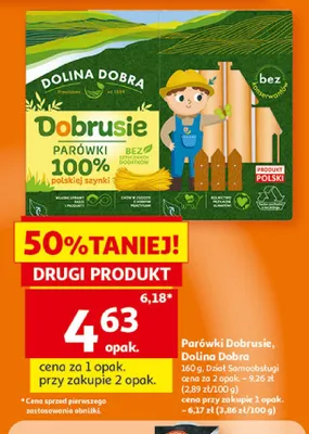 Parówki Dobrusie Dolina Dobra promocja w Auchan