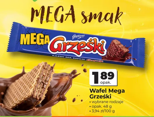 Wafel Mega Grześki promocja w Odido