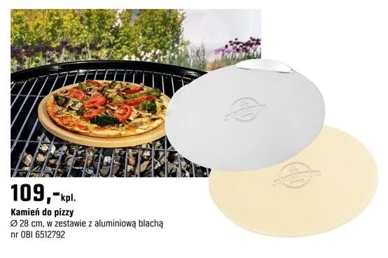 Kamień do pizzy Ø 28 cm, w zestawie z aluminiową blachą promocja w OBI