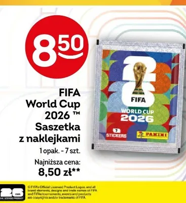 Saszetka z naklejkami FIFA World Cup 2026 promocja w Żabka