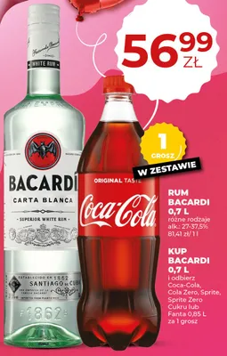 Rum Bacardi Carta Blanca 0,7 L promocja w Duży Ben