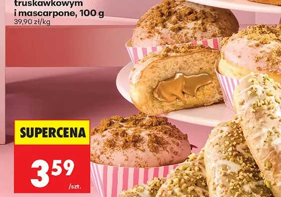 Pączek z nadzieniem z ciasteczek korzennych promocja w Biedronka