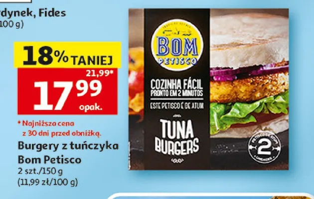Burgery z tuńczyka Bom Petisco promocja w Auchan