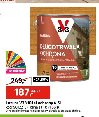 Lazura V33 10 lat ochrony promocja w Leroy Merlin