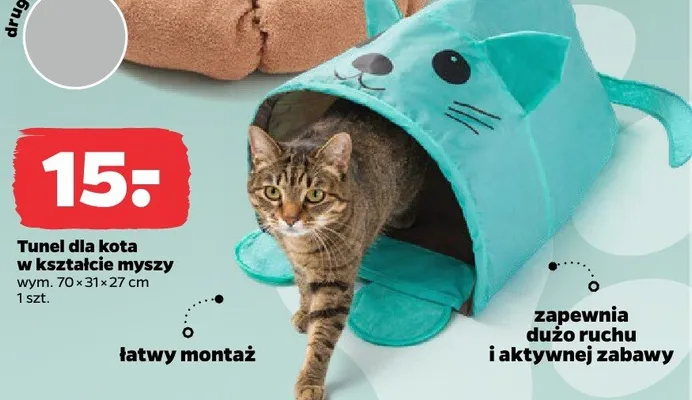 Tunel dla kota w kształcie myszy promocja w Netto