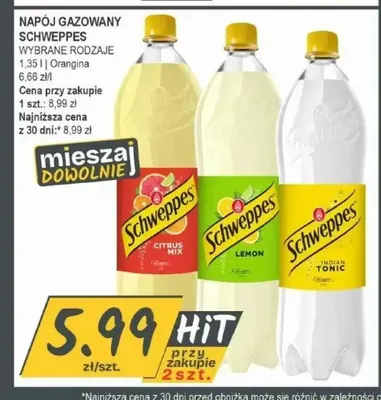 Napój gazowany Schweppes Lemon promocja w Słoneczko