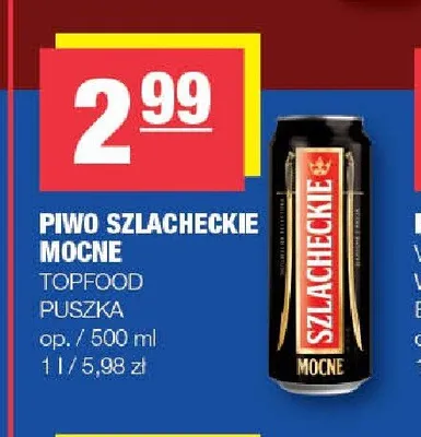 Piwo Szlacheckie Mocne promocja w SPAR