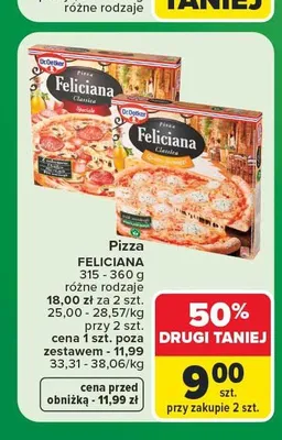 Pizza Feliciana Classica Dr. Oetker promocja w Carrefour
