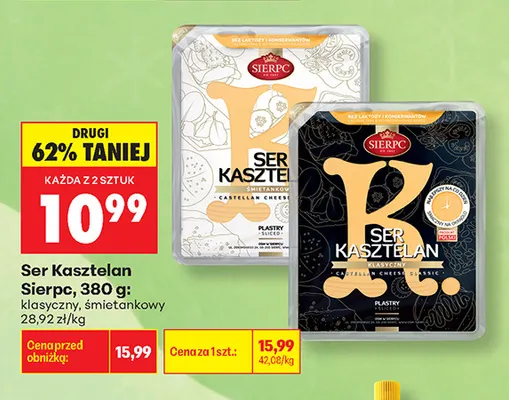 Ser Kasztelan Sierpc klasyczny promocja w Biedronka