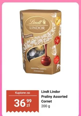 Praliny Lindor Assorted Cornet promocja w Biedronka