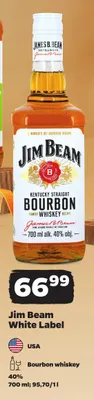 Bourbon whiskey Jim Beam White Label promocja w Netto