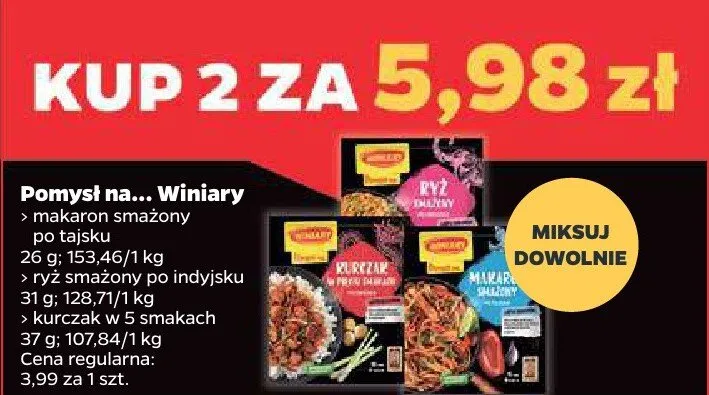 Pomysł na... makaron smażony po tajsku Winiary promocja w Netto