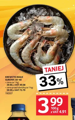 Krewetki białe surowe 30-40 promocja w Selgros