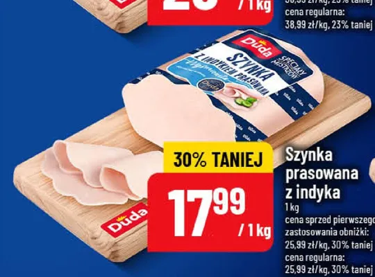 Szynka prasowana z indyka Duda promocja w POLOmarket