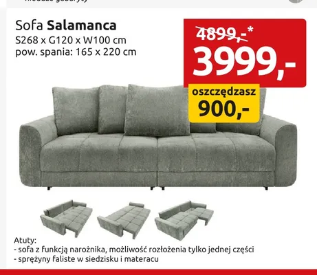 Sofa Salamanca promocja w Black Red White