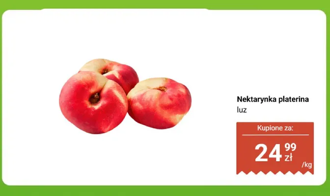 Nektarynka platerina luz promocja w Biedronka