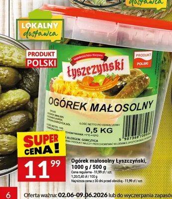 Ogórek małosolny Łyszczyński promocja w Twój Market
