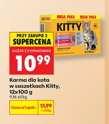 Karma dla kota w saszetkach Kitty promocja w Biedronka