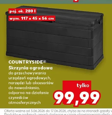 Skrzynia ogrodowa Countryside promocja w Kaufland