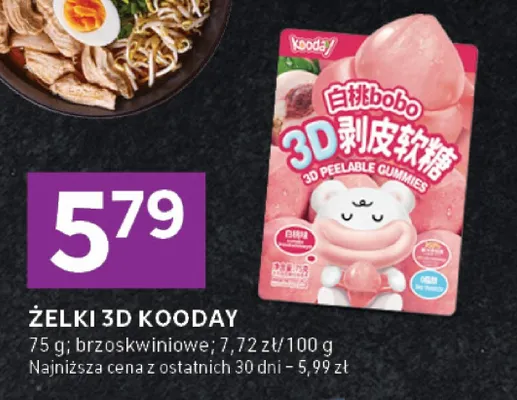 Żelki 3D brzoskwiniowe promocja w Stokrotka