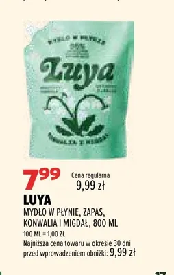 Mydło w płynie zapas konwalia i migdał Luya promocja w Drogerie Natura